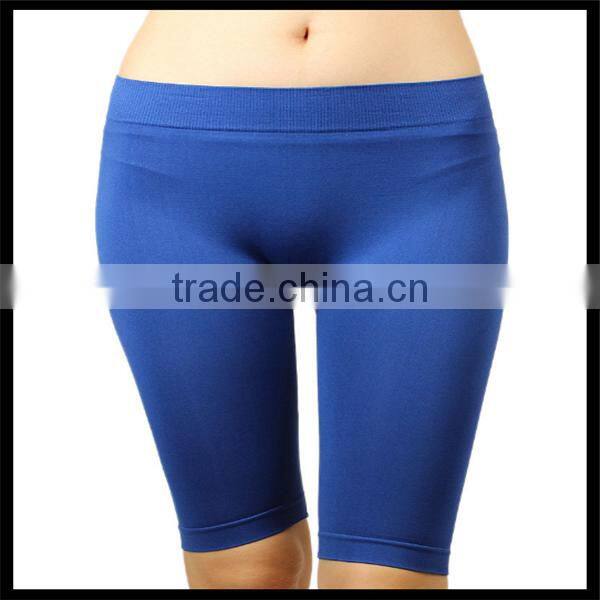 Seamless Solid Stretch Shorts Spandex Leggings Yoga Biker Exercise black color