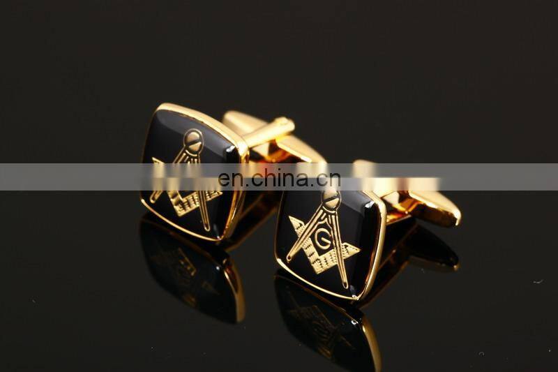 Customer's design printed resin cufflinks gold plated enamel jewelry high quality cufflinks free shipping