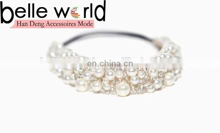 Korean Handmade Wedding Pearl Elastic Headband for Women