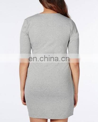 Wholesale New Design Plus Size Casual Pleated Dress Night Bodycon Dresses For Fat Women