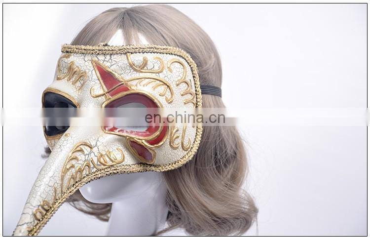 Halloween fancy Venice terrorist proboscis masquerade mask mask Performing props coloured drawing or pattern mask