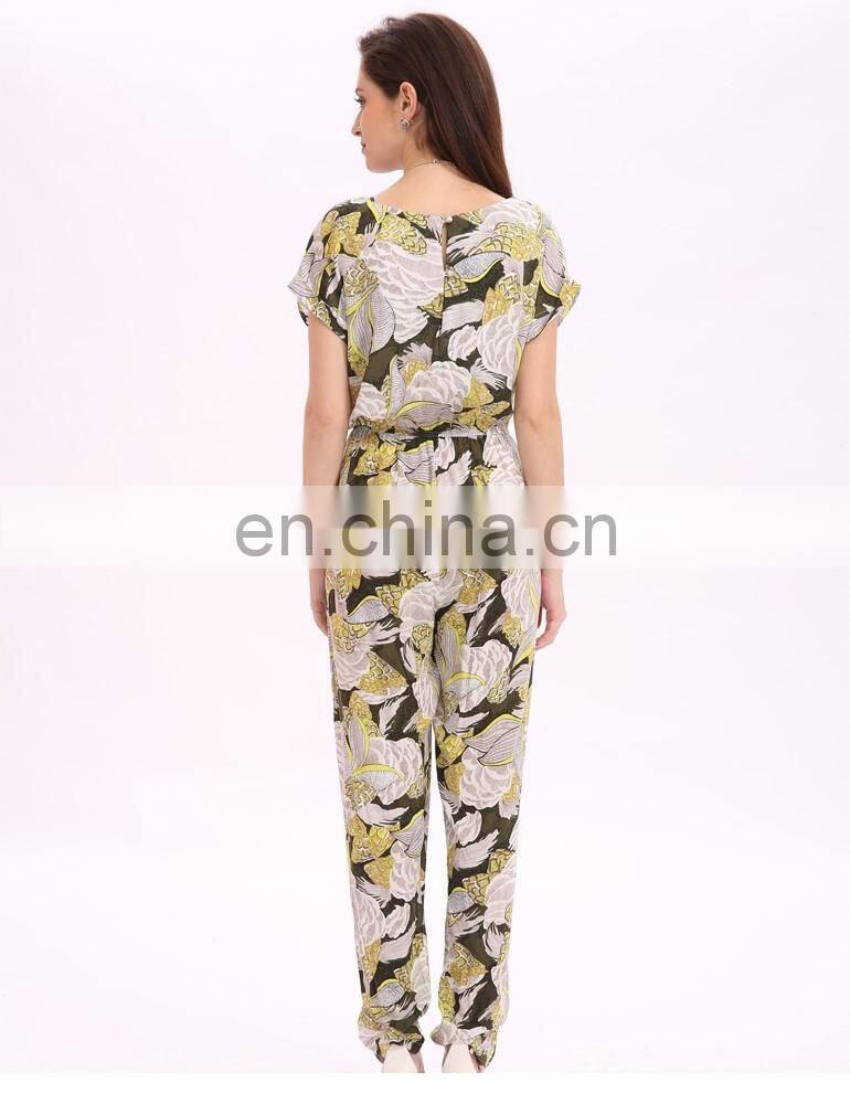 Manufacturer Guangzhou Custom Printing One Piece Ladies Jumpsuit For Woman