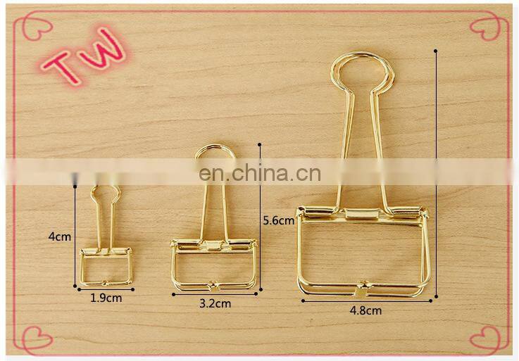 Office and School Clips Mixed Color Hollow Metal Long Tail Clip Paper Ticket Folder Wholesale In Bulk