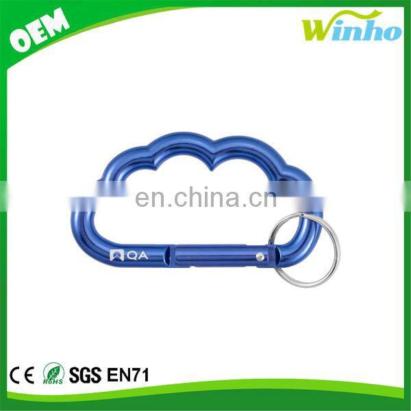 Winho Laser engraved cloud shaped carabiner