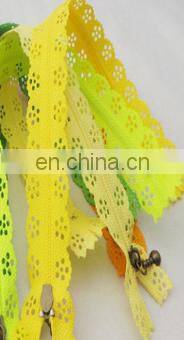 Colorful Network lace Invisible Nylon Lace Zipper ---3# 4# 5# 8# 10#