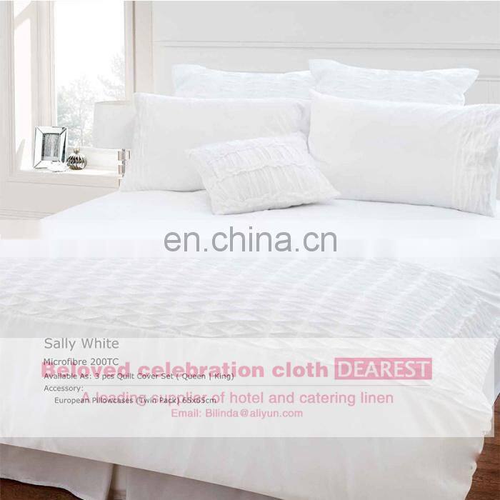 100%soft cotton White Hotel Duvet cover/ bedding set /bed sheet