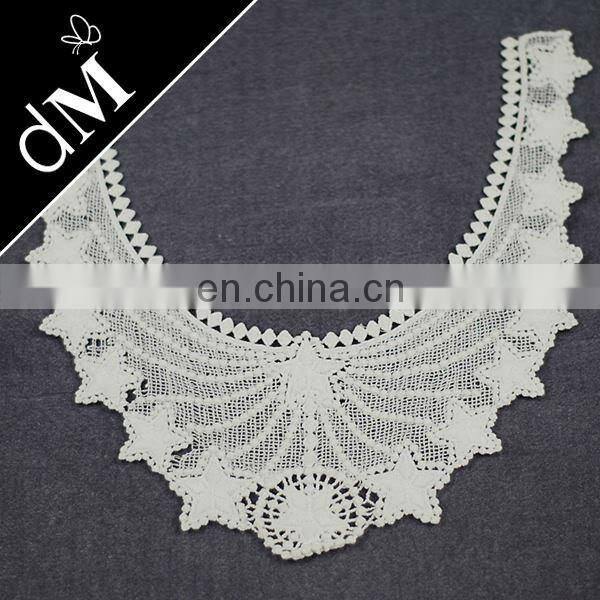 Hot sale hawk-like embroidery cotton lace collar NL-1071