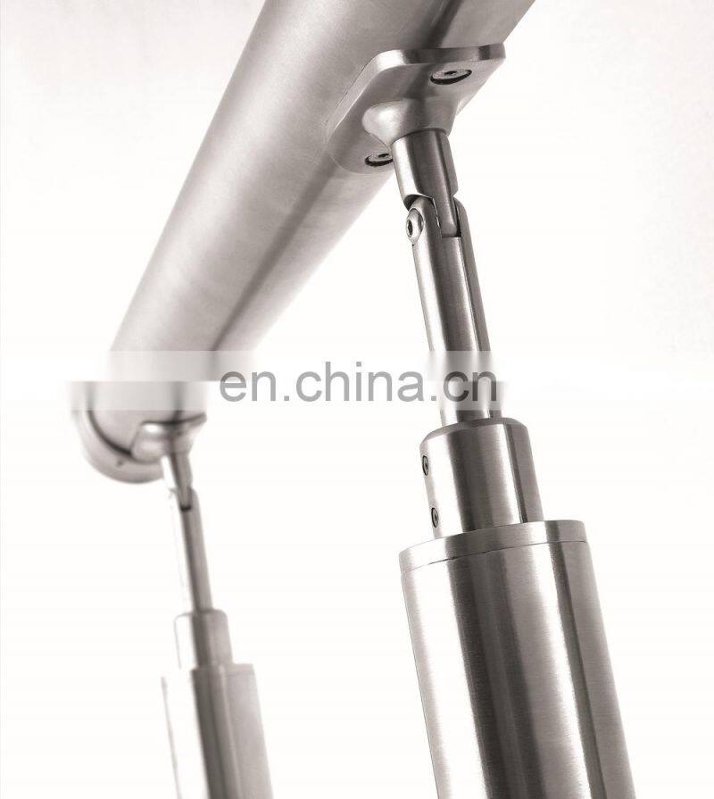 Wall Mounted SS Stair Railing Support Stainless Steel Exterior Stair Handrail Support