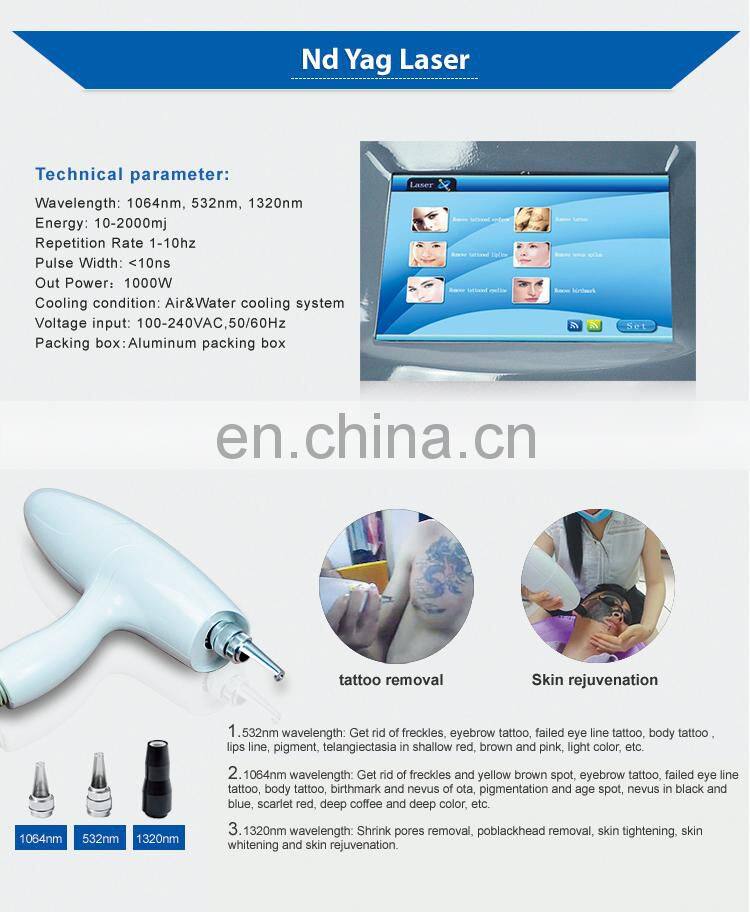 Multifunctional skin whitening eyebrow washing device Nd: Yag laser machine