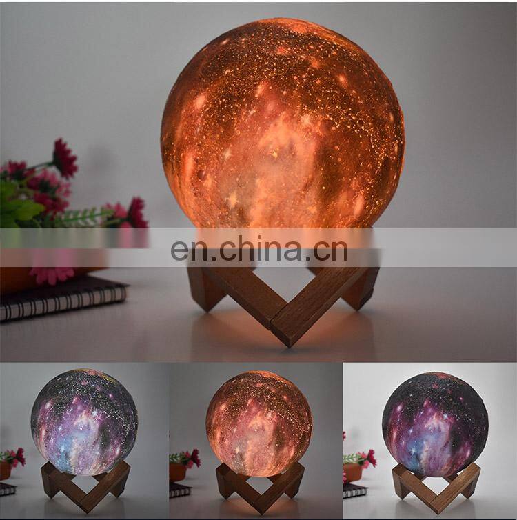 Explosive Moon Lights Children's Gifts Creative Table Lamps Painted LED Starry 3D Night Lights