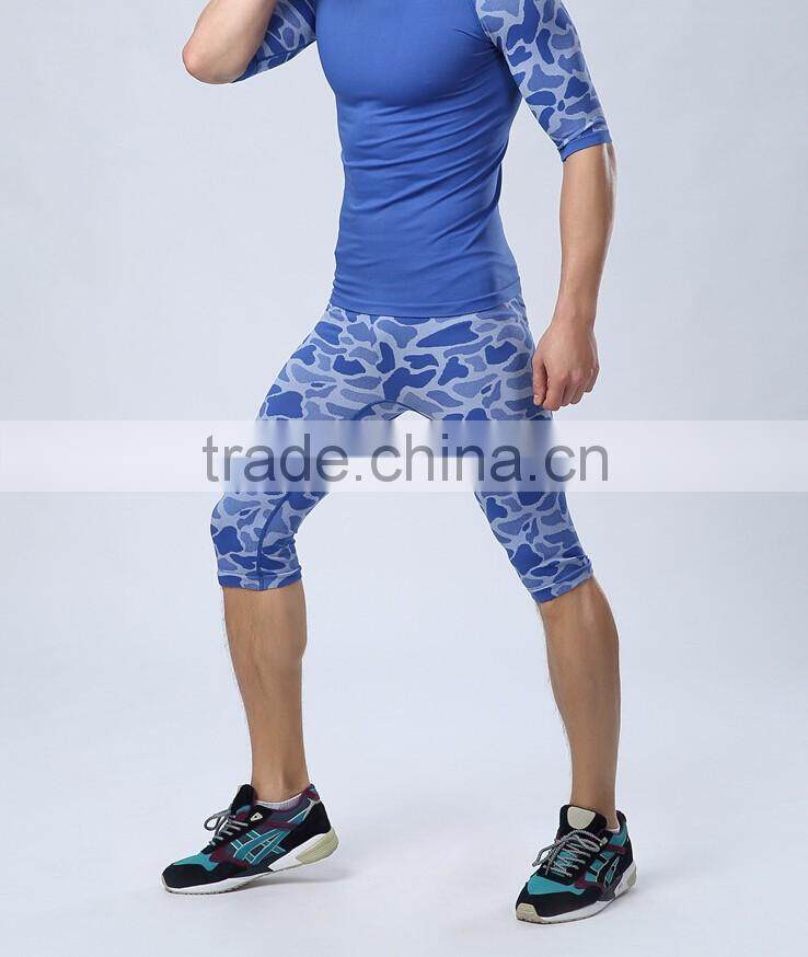 2016 fashion brand Custom men workout sportswear, mens long compression yoga pants