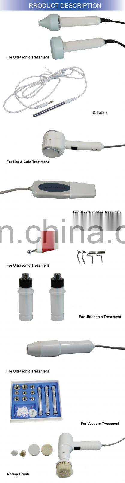 High Frequency + Ultrasonic + Spot Removal + Vacuum + Spray Into Facial Dermabrasion Microdermabrasion Machine 9 in 1