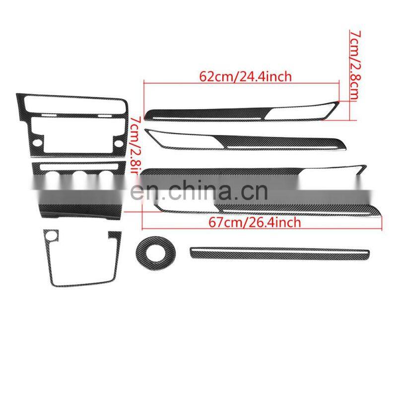10 PCS /SET Interior Carbon Dashboard for VW Golf 7 GTI MK7