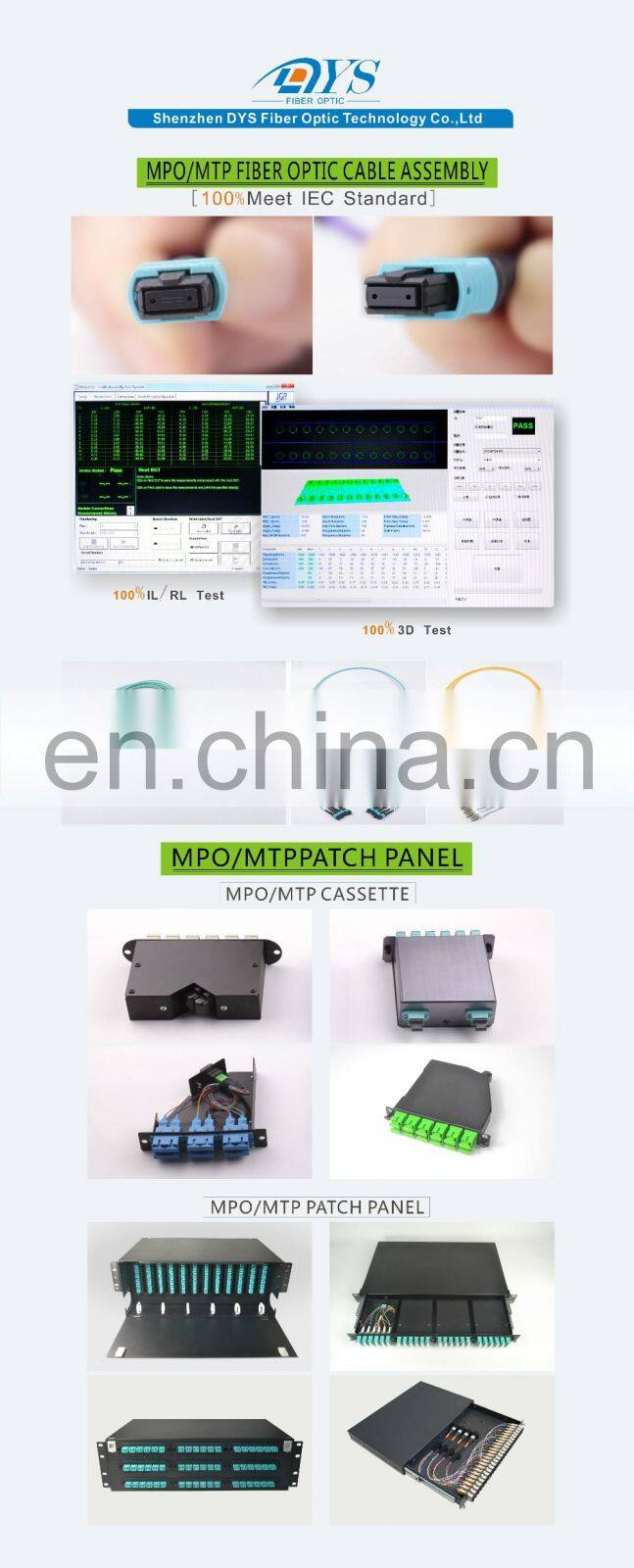 FTTX Solution Provider 24 Core MTP -LC Optical Fiber Cassette