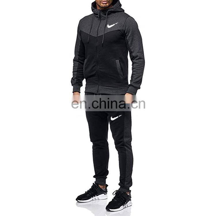 2021 foreign trade autumn and winter outdoor sports suit large size men's casual loose two-piece men's jogging suit