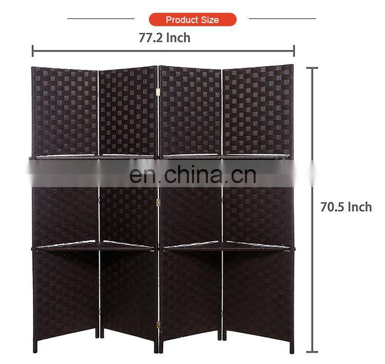 4 Panel sliding wall partitions movable room divider screen