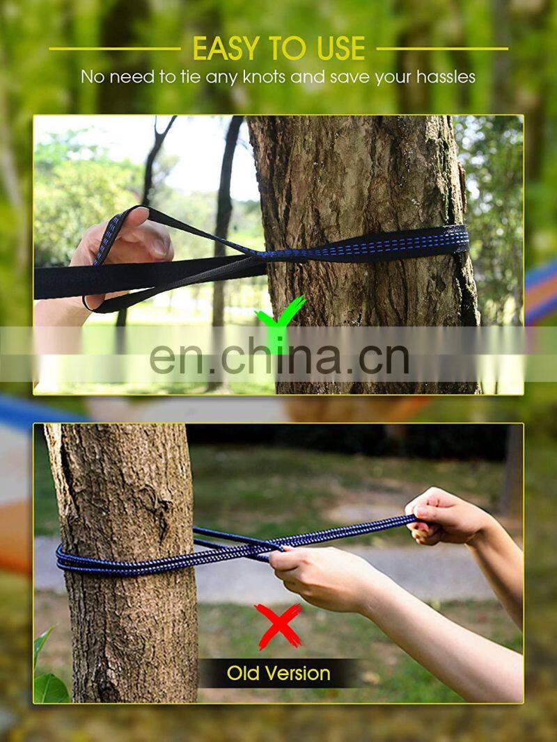 2021 New Outdoor Camping Hanging Folding Knit Hammock backpacking Survival or Travel Single & Double hammock outdoor