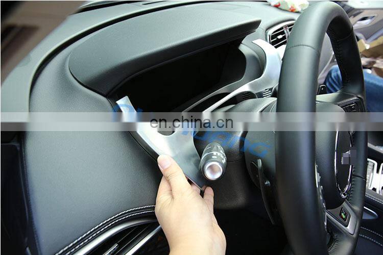 For Jaguar F-Pace f pace X761 2016 Car-styling Accessories ABS Chrome Dashboard Decorate Frame Cover Trim For LHD