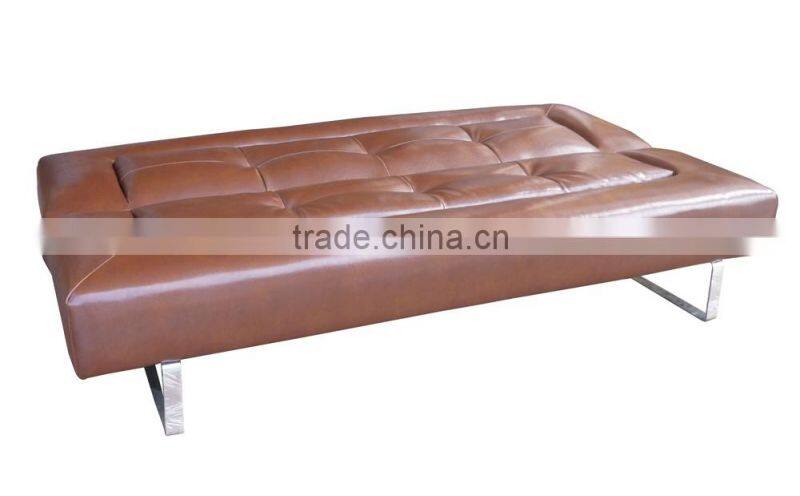 Hotel practical metal frame sofa bed traditional sofa bed faux leather