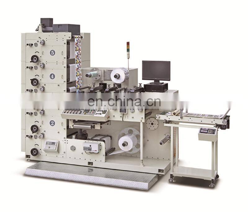 UTR480-4 Automatic Four Color Plastic Foil OPP BOPP PVC Transparent Sticker Flexo Printing Machine, Label Flexographic Printer