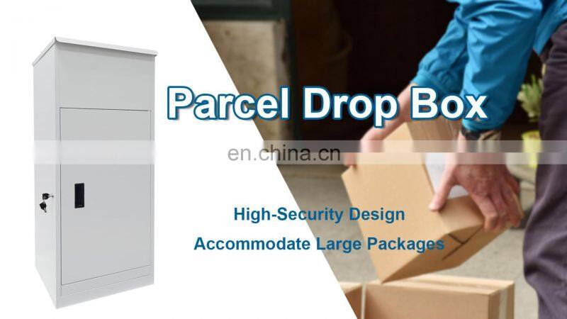 smart wall mounted large parcel drop box with combination lock