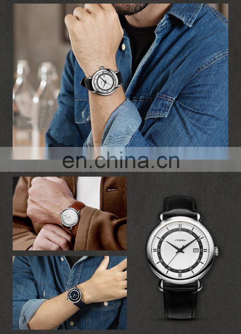 SINOBI Wrist Watch for Men 2021 S9844G Watch Sinobi Gentleman Classic Quartz Watches Motre Homme Black Handwatch