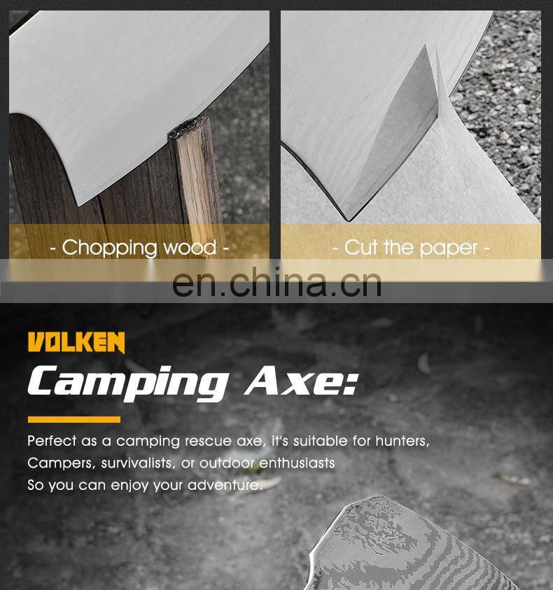 Good quality solid wood stainless steel material inflatable axe laser texture technology inflatable axe