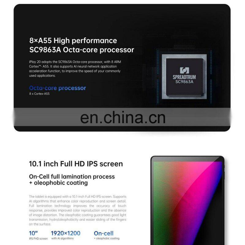 ALLDOCUBE iPlay 20 Pro 4G Call Tablet 10.1 inch 6GB+128GB Android 10 Support Google Play