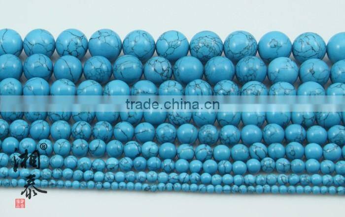 4mm 6mm 8mm 10mm 12mm Natural turquoise beads natural stone charms ornament accessories factory