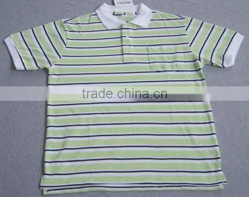 Hot sell!2013 100% polyester men striped polo shirt/mens polo collar striped t shirt