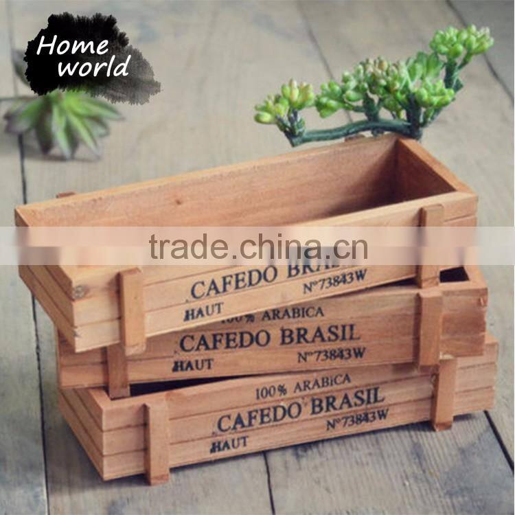 S/2 popular low MOQ durable natural wooden storage tool box