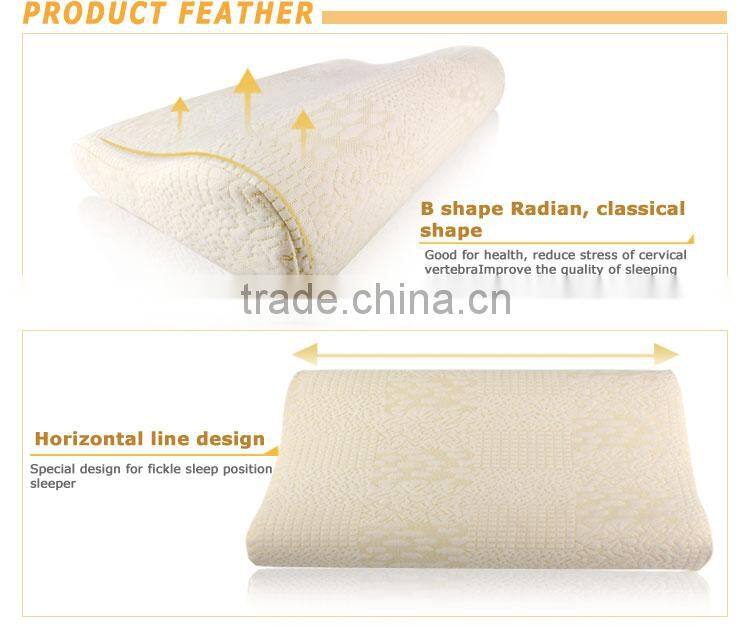 Health care bamboo memory foam pillow in travel use and home use