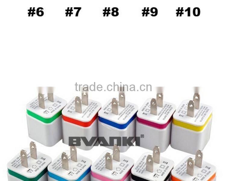 5V 2.1/1A USA Plug AC Travel Dual USB Wall Charger For iPhone 6 5 For iPad For Samsung Galaxy S6 S5 S4 Mobile Phones Adapter