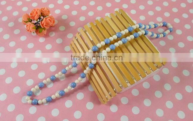 Colorful acrylic beads kids sweater necklace