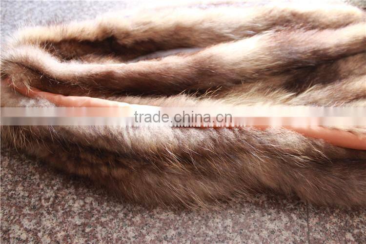 Factory Direct Natural Color Raccoon Fur Stripes For Jacket Collar