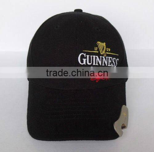 custom cotton beer bottle opener cap with embroidery logo