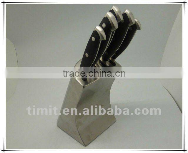 6pcs stainless steel solid handle good quality kitchen color knife