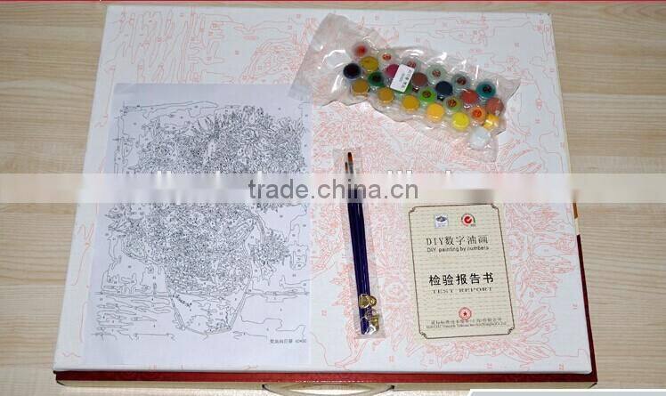 DIY oil painting by numbers canvas painting happy house for living room 5039