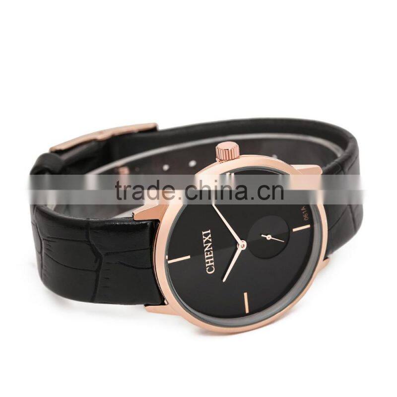 2015 The Newest Promotional Genuine Leather Watches Lover Watches For Wholesale Or OEM CX-061AM&LL