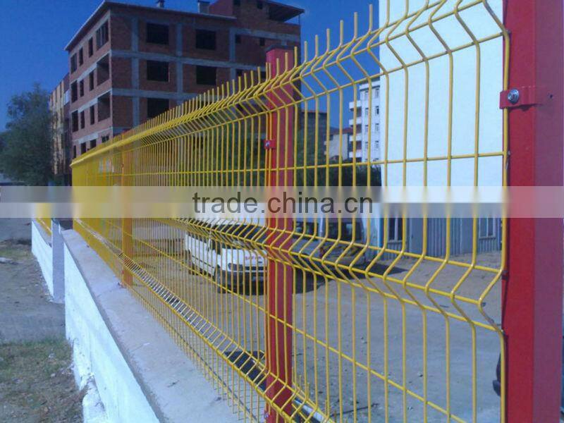 cheap powder coated welded steel wire mesh concrete fence