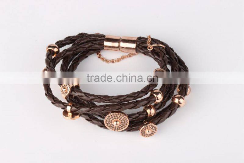 Hotsale Fashion 925 Sterling Sliver PU Bracelet