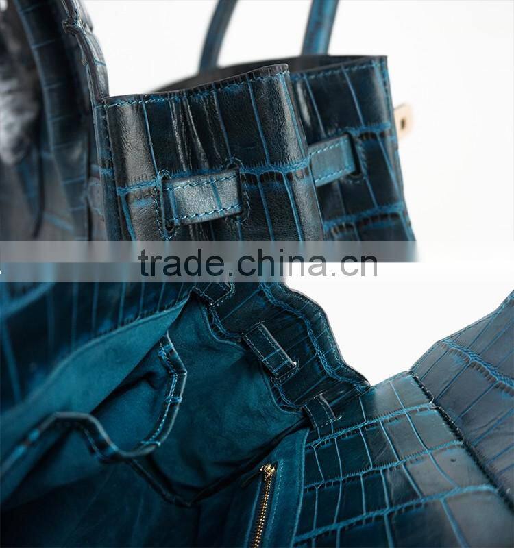 Women brand handbags genuine leather shoulder bag crocodile tote bag