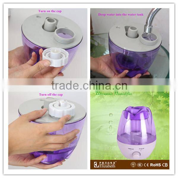 Rose design portable ultrasonic aroma diffuser humidifier ultrasonic