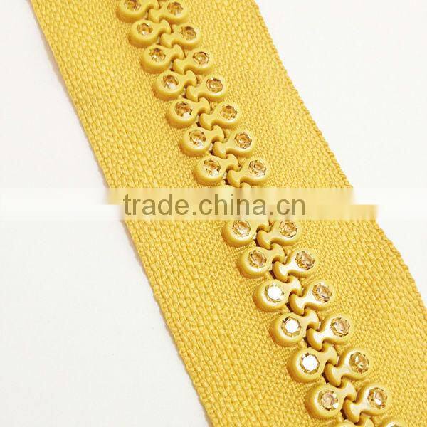 rhinestone decorative zippers