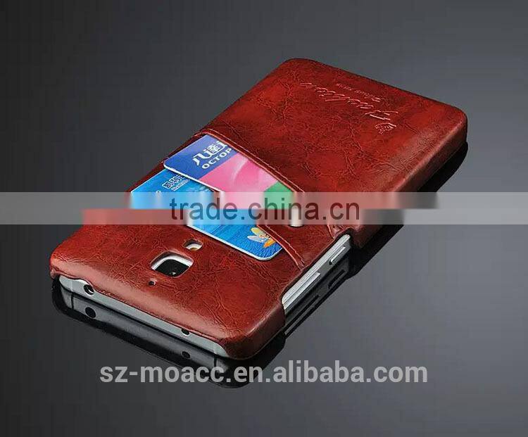 High Quality pu leather Back Cover case for xiaomi mi4