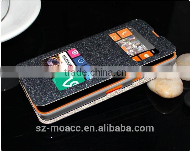 pu leather flip case for nokia lumia 630