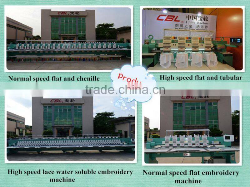 New condition high speed flat computerized commercial embroidery machine