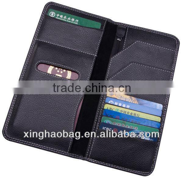 100% genuine leather travel document wallet