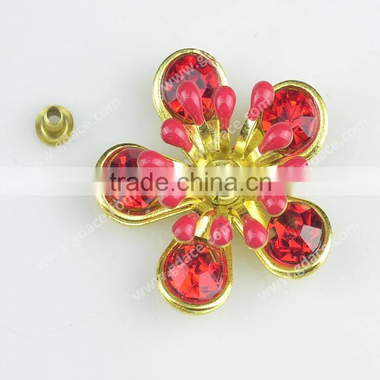 Small decorative craft metal flower, antique imitation craft metal flowers wholesale