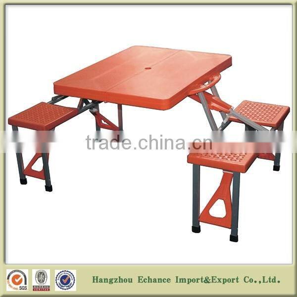 Outdoor ABS Plastic Camping Portable Folding Beer Table And Chairs Set Hot sell